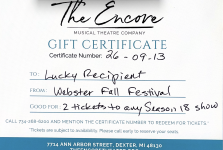 Encore Gift Certificate
