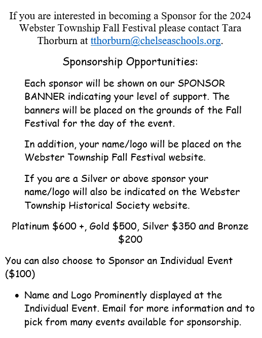 How to become a Fall Festival Sponsor